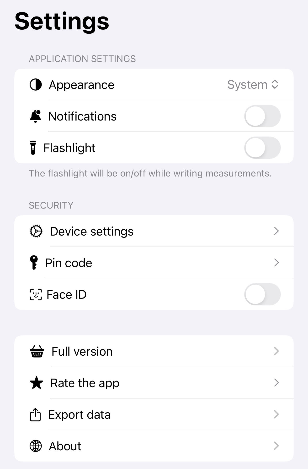 Flexible notifications settings and security